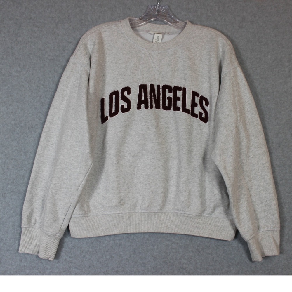 H&M‎ Los Angeles Sweatshirt Gray Crewneck Pullover Women's Size S